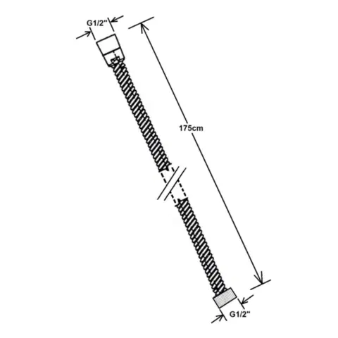 SAPHO POWERFLEX kovová sprchová hadice, 175cm, zlato FLE10ZL