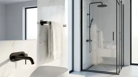Držák ručníků SAT Cool montáž bez vrtání matná černá SATDCO23MC SATDCO23MC