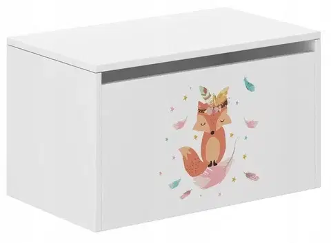 Dětský úložný box s milou liškou 40x40x69 cm