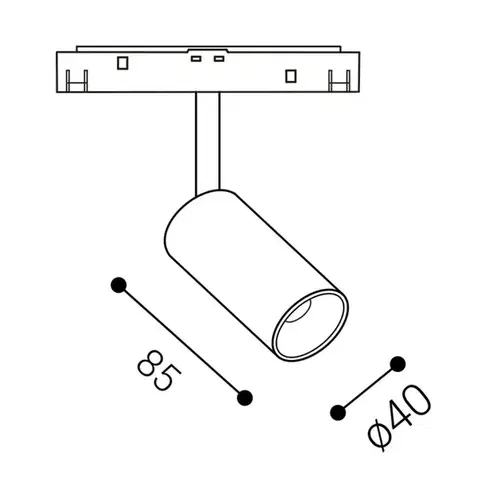 LED2 6094243 Lištové svítidlo MAGO II S, B 6W 4000K černá