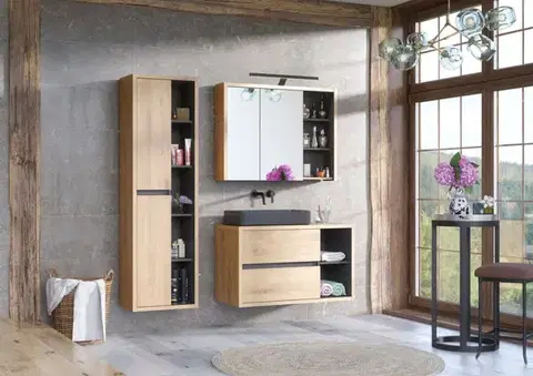 COMAD Vysoká skříňka 2 dvířka DEVON 5907441299497