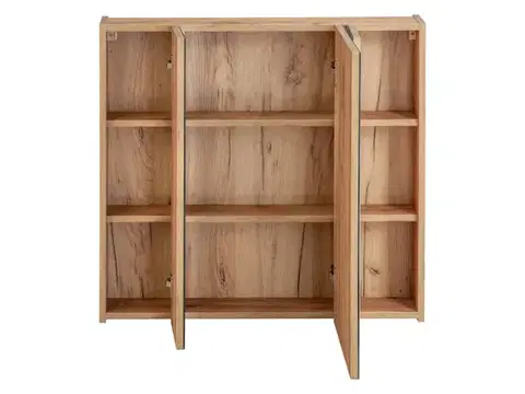 COMAD Zrcadlová skříňka 80cm 3 dvířka DUB CAPRI 5907611647851