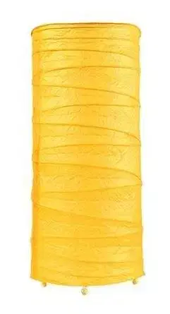 Žlutý papírový stolní lampový knoflík