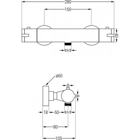 Sprchový set MEXEN CARL XV černý