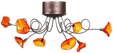 Hnědá stropní lampa 8xG4 Malta