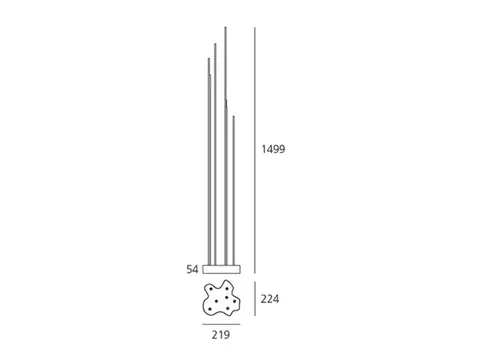 Artemide venkovní LED svítidlo Reeds IP68 8 W 24 V 3000K Architectural Outdoor