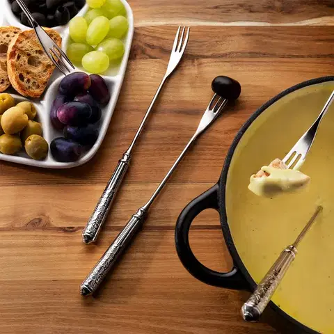 Sada vidliček na sýrové fondue s dutou rukojetí 6 ks — San Remo - 115099