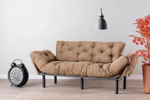Trojmístná rozkládací pohovka Nitta Triple - Light Brown