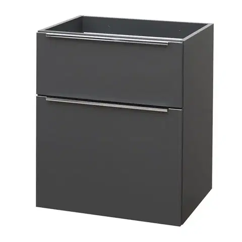 Mereo Mailo, koupelnová skříňka 60 cm, antracit, elox AL madlo CN530SN