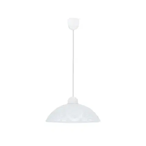 Závěsná lampa Bronte 1x60W E27 stínidlo bílé se vzorem