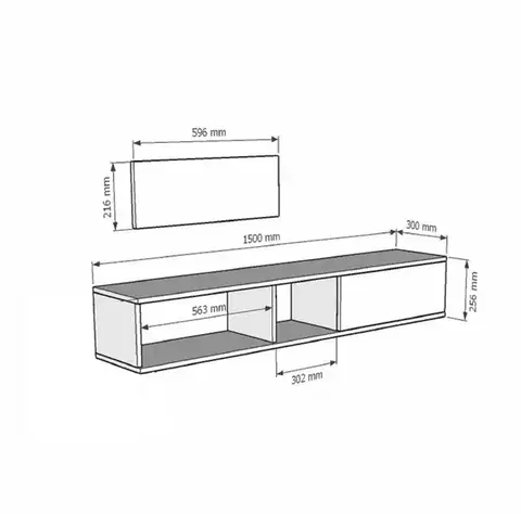 TV stolek Zuzu 150 - Anthracite