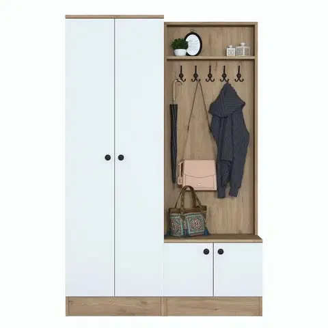 Předsíňová sestava Pone White and Walnut II