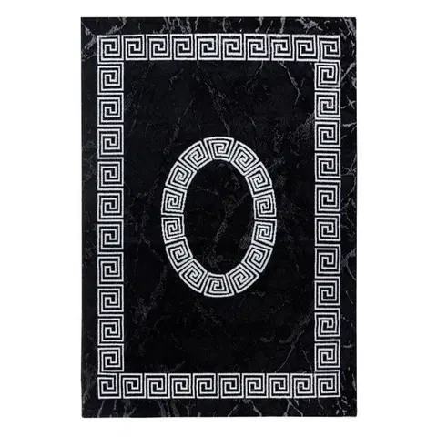 Ayyildiz, Kusový koberec Plus 8009 black, 80x300, černá, chodba / předsíň