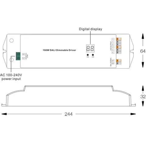 SLC Driver 24V 100W DALI IP20 DT6