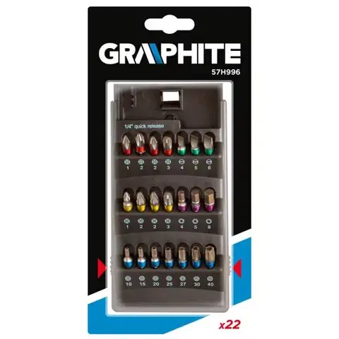Sada šroubovacích bitů 22 ks 57H996 GRAPHITE