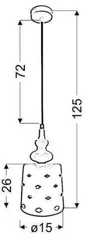 Závěsná lampa 1xE28 14cm HAMP