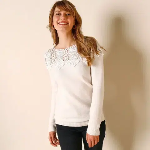 Pulovr s macramé