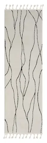 My Flair, Běhoun Moroccan Serenity CA40082 weiß, 80x250, černobílá, ložnice