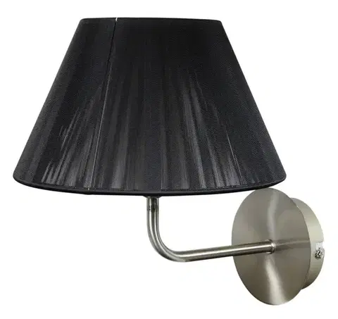 Nástěnná lampa černá 1xE14 matný nikl EMON