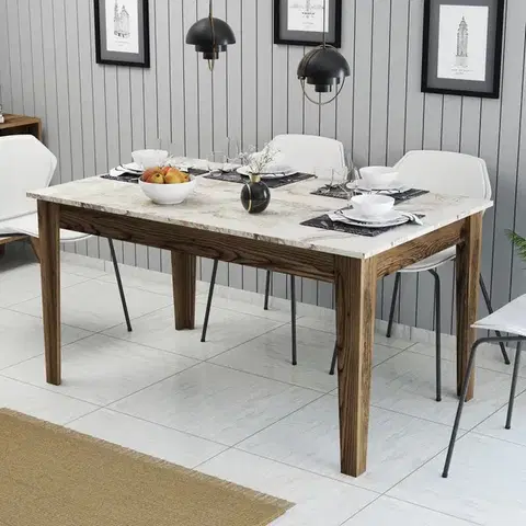 Jídelní stůl Milan 515 - Walnut, White