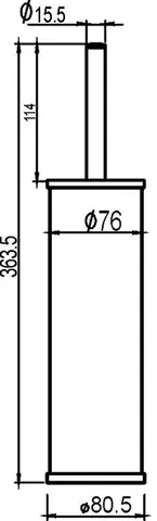 NOVASERVIS WC štětka tubus chrom 6969,0