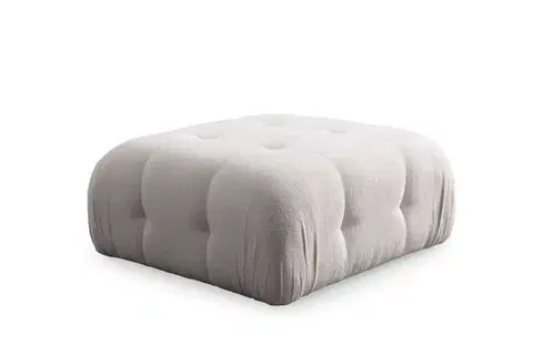 Rohová sedací souprava Amaris 2 Seater With Pouffe -White