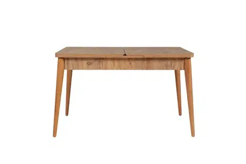 Jídelní set s rozkládacím stolem a židlemi (6 kusů) Vina - Atlantic Pine, Anthracite