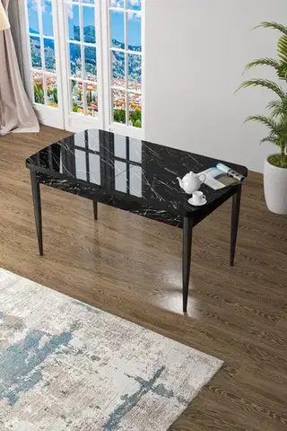 Jídelní stůl Zen - Black Marble, Black
