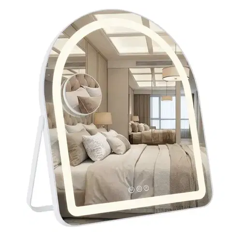REA Zrcadlo LED GLAM White 40x45cm HOM-12018
