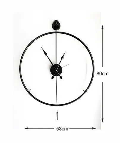 Dekorativní kovové nástěnné hodiny Mclock-00102