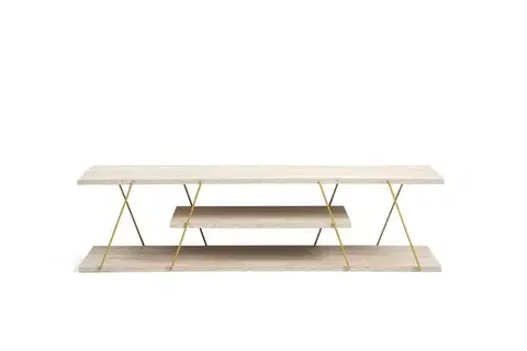 TV stolek Canaz - Gold, Travertine