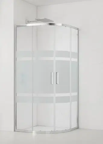 Sprchový kout čtvrtkruh 80x80 cm SAT TEX SIKOTEXS80CRS SIKOTEXS80CRS
