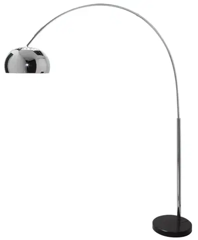 Estila Designová moderní stojací lampa Big Bow II 170-205 cm chrom
