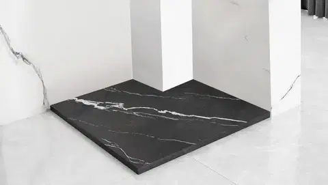 REA Sprchová vanička Bazalt CARRARA BLACK 90x90 REA-K7003