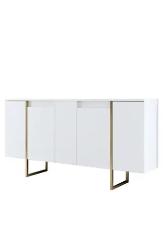 Konzolový stolek Luxe - White, Gold