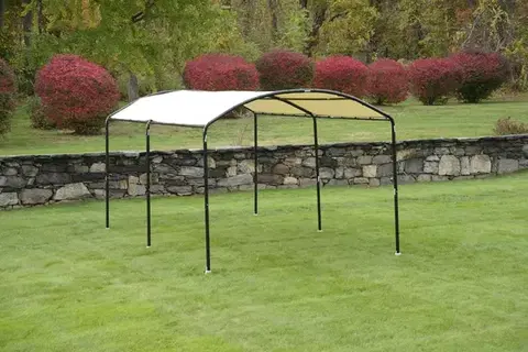 Plachtový přístřešek na auto 270 x 490 cm písková Dekorhome