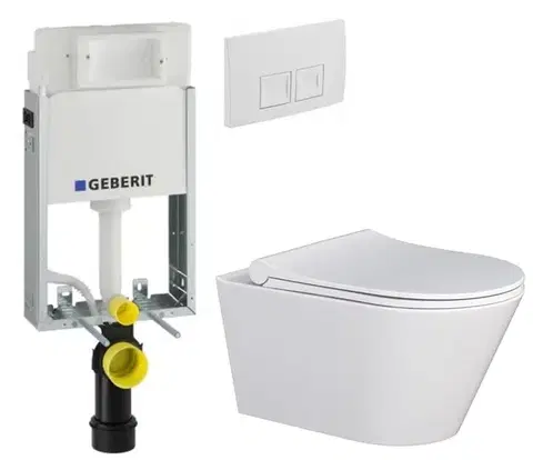 GEBERIT KOMBIFIXBasic vč. bílého  tlačítka DELTA 50 + WC MYJOYS MY1 + SEDÁTKO 110.100.00.1 50BI MY1
