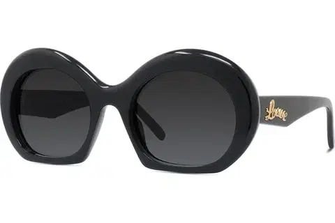 Loewe Curvy Black Round Sunglasses - ONE SIZE (54)