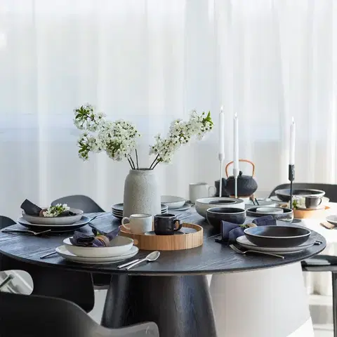 Kávový set 12 ks — Elements Yin &amp; Yang black - W0225