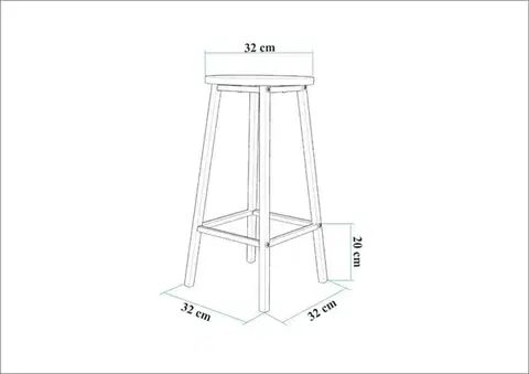 Stool Mola - Barok Black