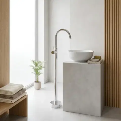 REA Volně stojící baterie LUNGO Chrome REA-B4306