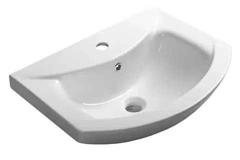 AQUALINE ZERO keramické umyvadlo nábytkové 55x43,5cm, bílá 6055