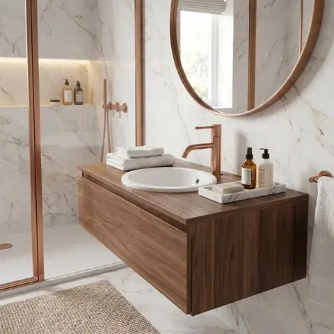 REA Umyvadlová baterie Venti Brush Copper Low REA-B9786