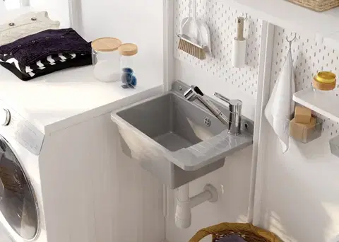 DEANTE Garden grafit Technický dřez, 1 bowl nástěnný ZYT_211A