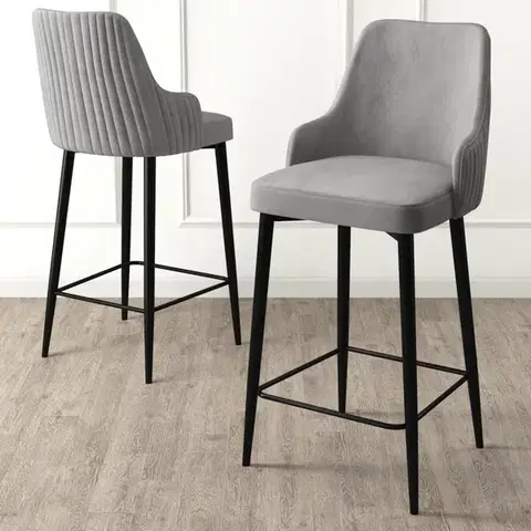Bar Stool Set (6 Pieces) Enox - Grey, Black