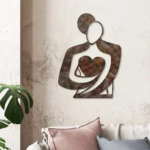 Dekorativní kovový doplněk na zeď Rusty Hug