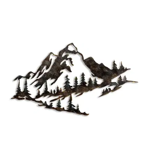 Dekorativní kovový doplněk na zeď Mountain - 1