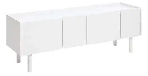 Estila TV stolek Arvila, bílý, 160 cm