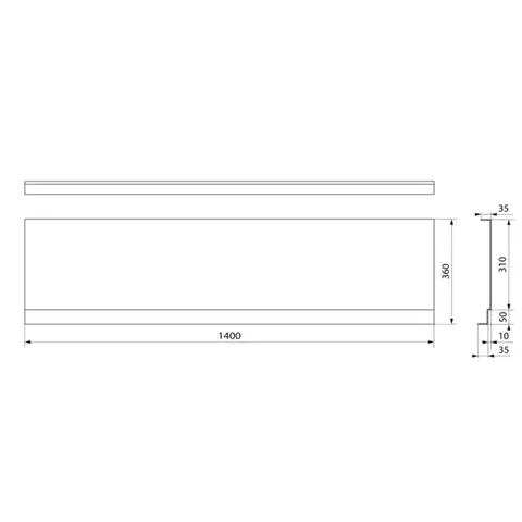 POLYSAN DEEP PLAIN NIKA panel 140x36cm 72957