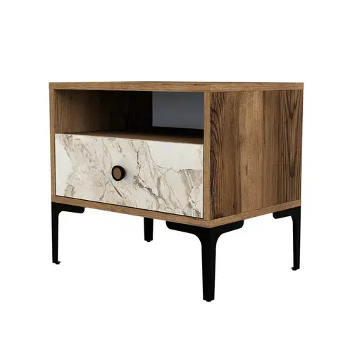 Noční stolek Lizbon Walnut White
